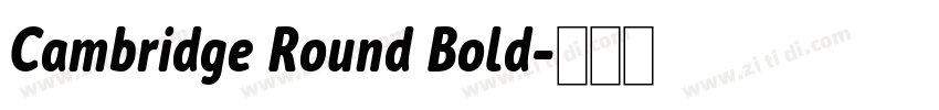 Cambridge Round Bold字体转换